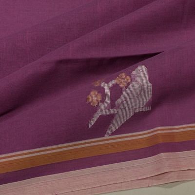 Phulia Cotton Butta Purple Saree