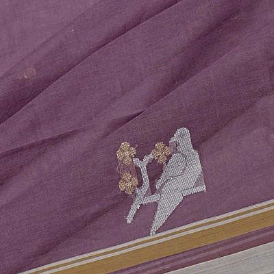 Phulia Cotton Butta Purple Saree