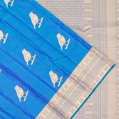 Taranga Kanchi Silk Butta Blue Saree