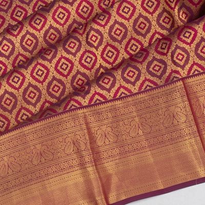 Taranga Kanchi Silk Brocade Purple Saree