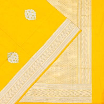 Banarasi Silk Butta Yellow Saree