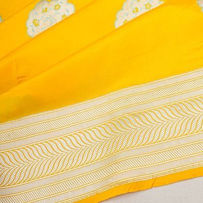 Banarasi Silk Butta Yellow Saree