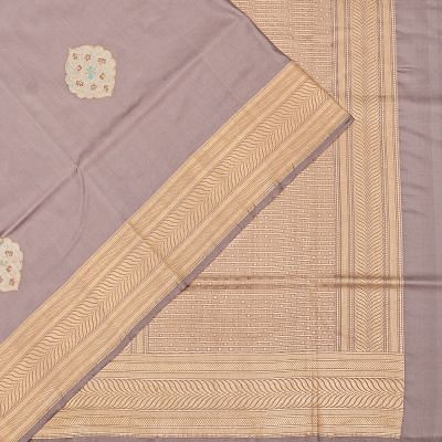 Banarasi Silk Butta Lilac Saree