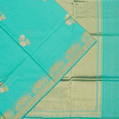 Banarasi Silk Butta Sea Blue Saree