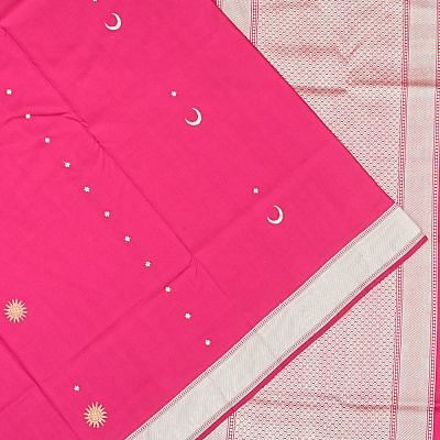 Banarasi Silk Butta Rani Pink Saree