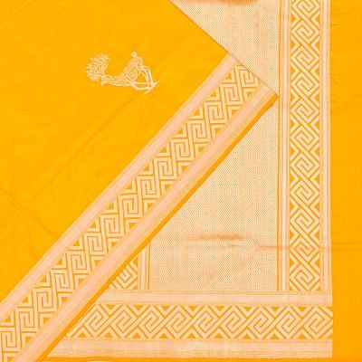 Banarasi Silk Butta Yellow Saree