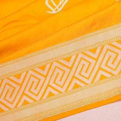 Banarasi Silk Deer Butta Yellow Saree