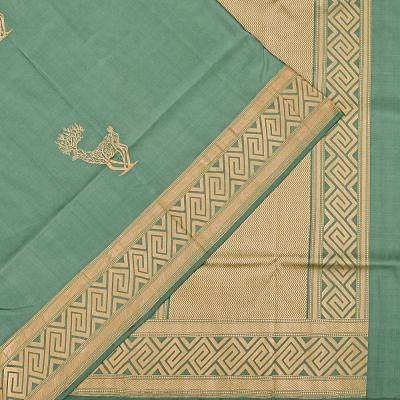 Banarasi Silk Butta Pastel Green Saree