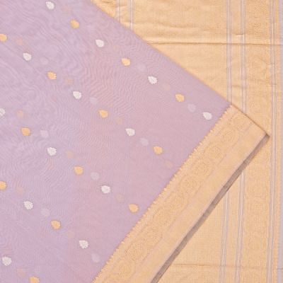 Banarasi Cotton Butta Lavender Saree