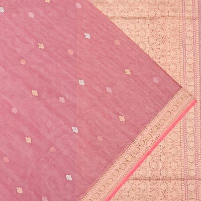 Banarasi Cotton Butta Pink Saree