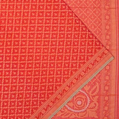 Banarasi Cotton Jamdani Rakthambari Red Saree