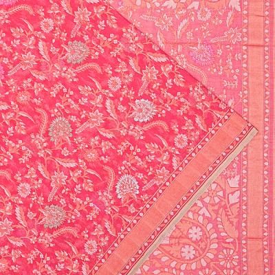 Banarasi Cotton Jamdani Pink Saree