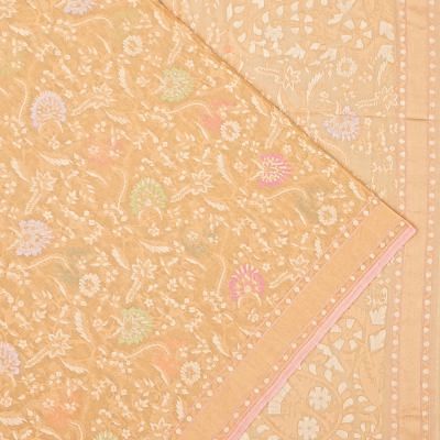 Banarasi Cotton Jamdani Cream Saree