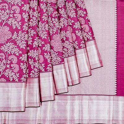 Kanchipuram Silk Brocade Purple Saree