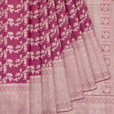 Kanchipuram Silk Jaal Purple Saree