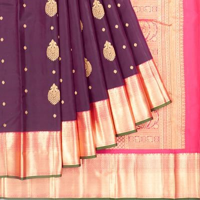 Kanchipuram Silk Butta Purple Saree