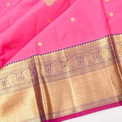 Kanchipuram Silk Butta Pink Saree