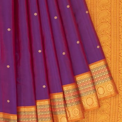 Classic Kanchipuram Silk Butta Violet Saree