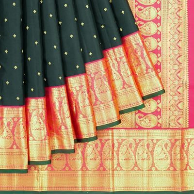 Kanchipuram Silk Butta Black Saree