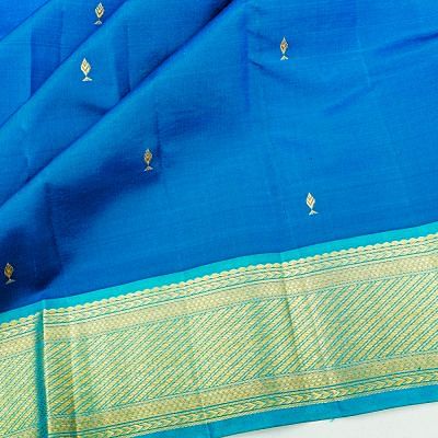 Kanchipuram Silk Butta Blue Saree