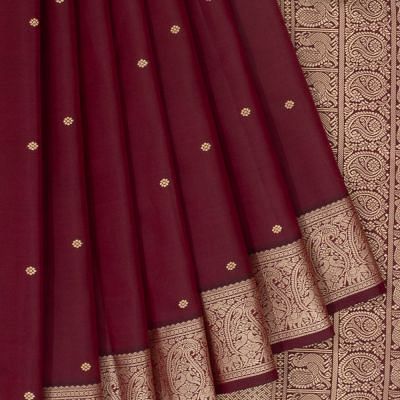 Kanchipuram Silk Butta Purple Saree