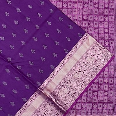 Coimbatore Soft Silk Butta Violet Saree