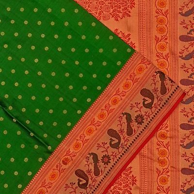 Coimbatore Soft Silk Butta Green Saree