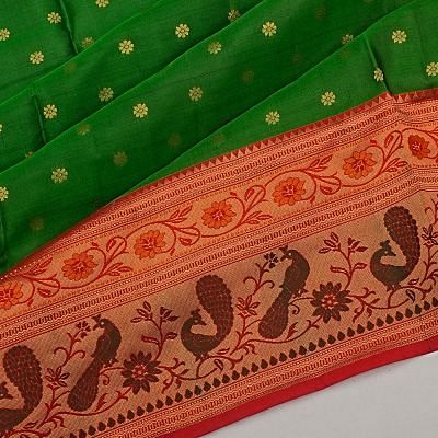 Coimbatore Soft Silk Butta Green Saree