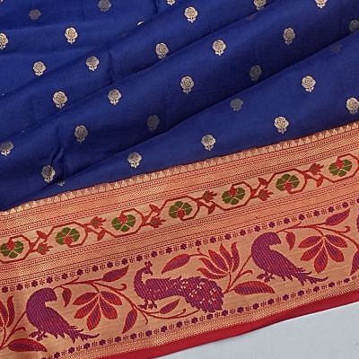 Coimbatore Soft Silk Butta Blue Saree