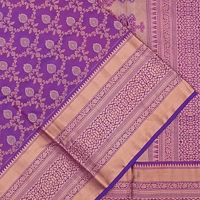 Coimbatore Soft Silk Jaal Violet Saree