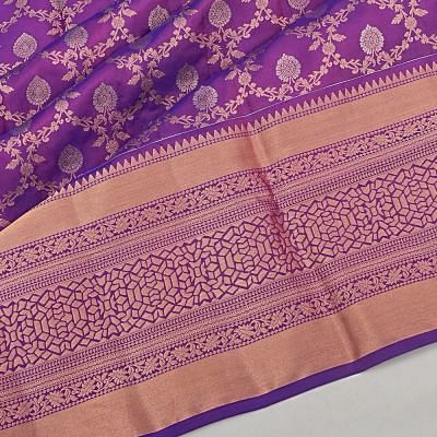 Coimbatore Soft Silk Jaal Violet Saree