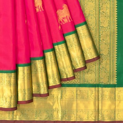 Kanchipuram Silk Butta Pink Saree