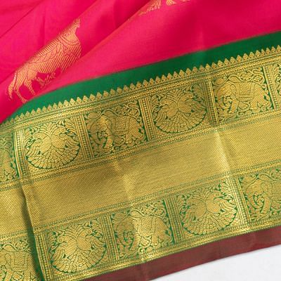 Kanchipuram Silk Butta Pink Saree