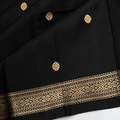 Classic Kanchipuram Silk Butta Black Saree