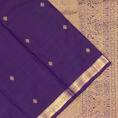 Kanchipuram Silk Butta Violet Saree