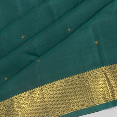 Kanchipuram Silk Butta Teal Green Saree