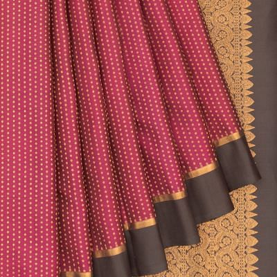 Classic Kanchipuram Silk Brocade Purple Saree