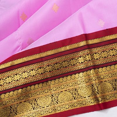 Classic Kanchipuram Silk Butta Lavender Saree