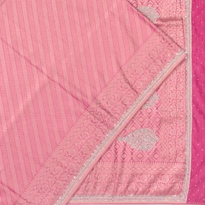 Banarasi Soft Silk Brocade Pink Saree