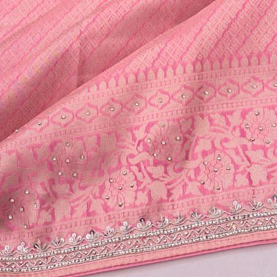 Banarasi Soft Silk Brocade Pink Saree