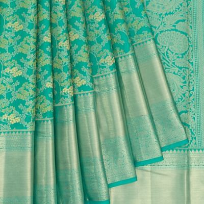 Taranga Kanchi Silk Brocade Sea Green Saree