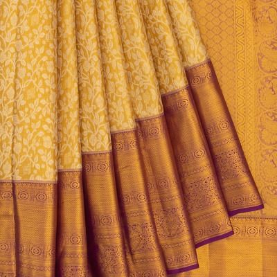 Taranga Kanchi Silk Tissue Brocade Gold Saree