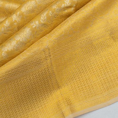 Kanchipuram Silk Tissue Jaal Gold Saree