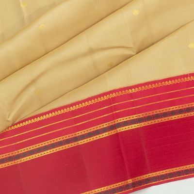 Kanchipuram Silk Butta Beige Saree