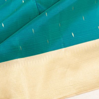 Classic Kanchipuram Silk Butta Teal Green Saree