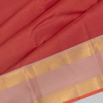 Classic Kanchipuram Silk Checks Pink Saree