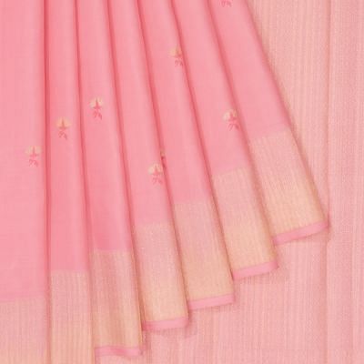 Kanchipuram Silk Butta Baby Pink Saree