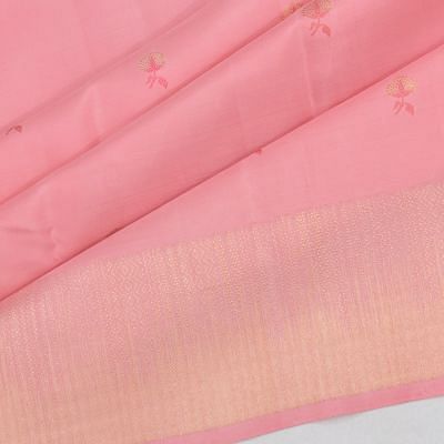 Kanchipuram Silk Butta Baby Pink Saree