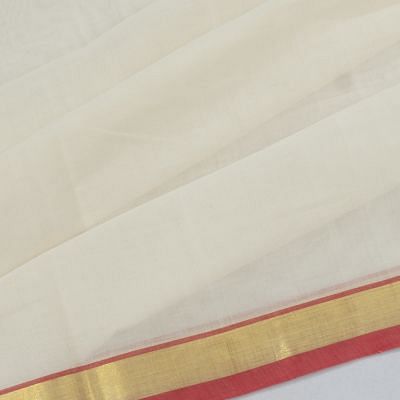 Uppada Cotton Plain White Saree Pallu Jamdani