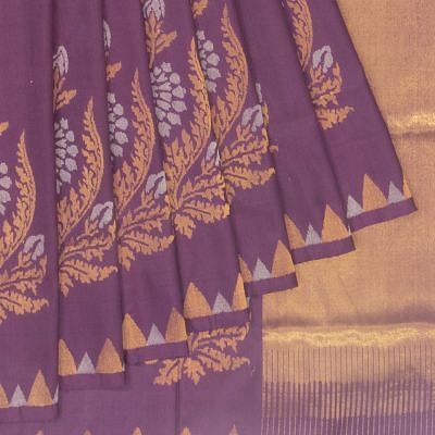 Uppada Silk Jamdani Butta Purple Saree